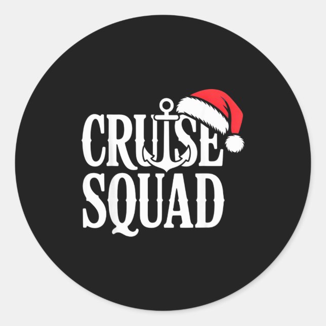 Adesivo Cruise Squad Festive Srit Nautical Lovers Christma (Frente)