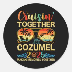Adesivo Cruisin Together Cozumel 2025 Grupo de Férias Comb