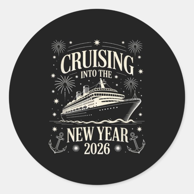 Adesivo Cruising Into The 2026 New Year Matching Family Cr (Frente)