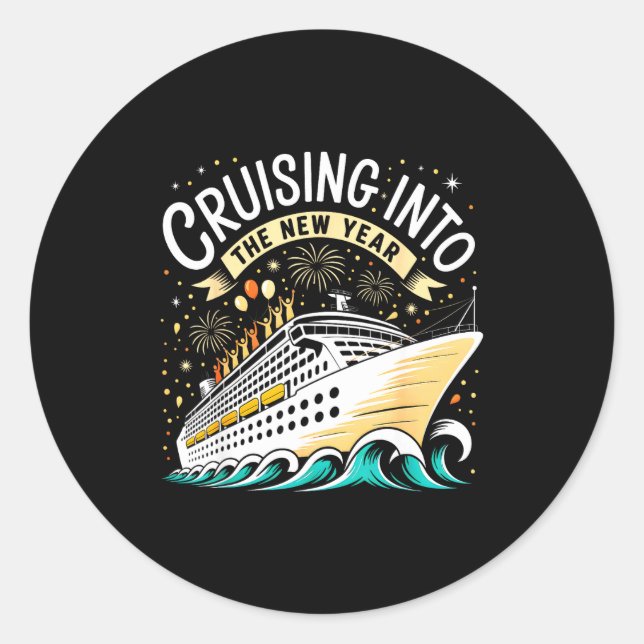Adesivo Cruising Into The New Year 2026 Matching Family Cr (Frente)