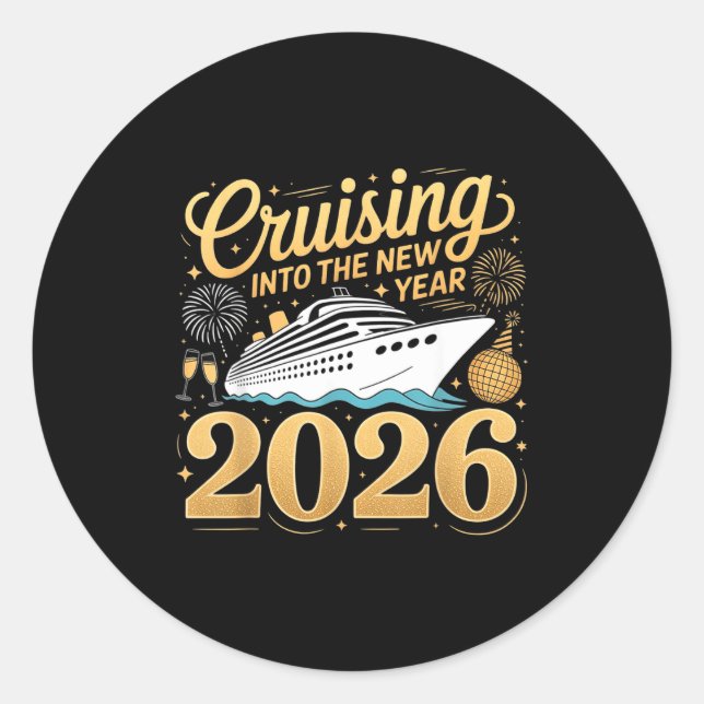 Adesivo Cruising Into The New Year 2026 Matching Family Cr (Frente)