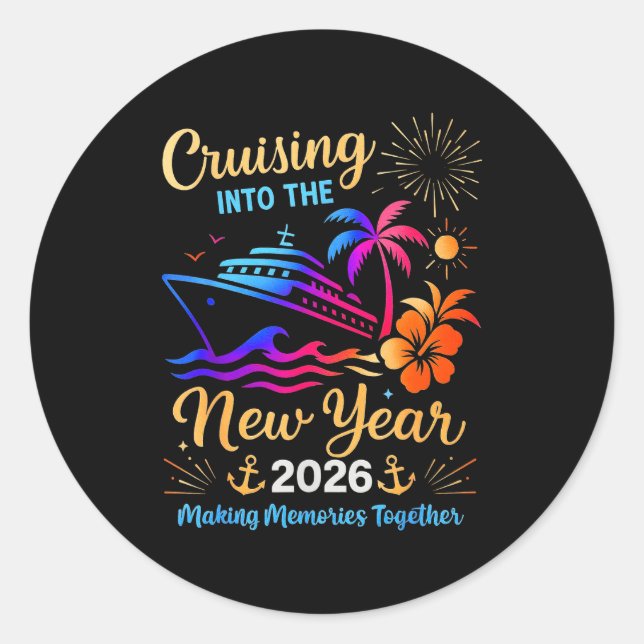 Adesivo Cruising Into The New Year 2026 Trip Family Matchi (Frente)