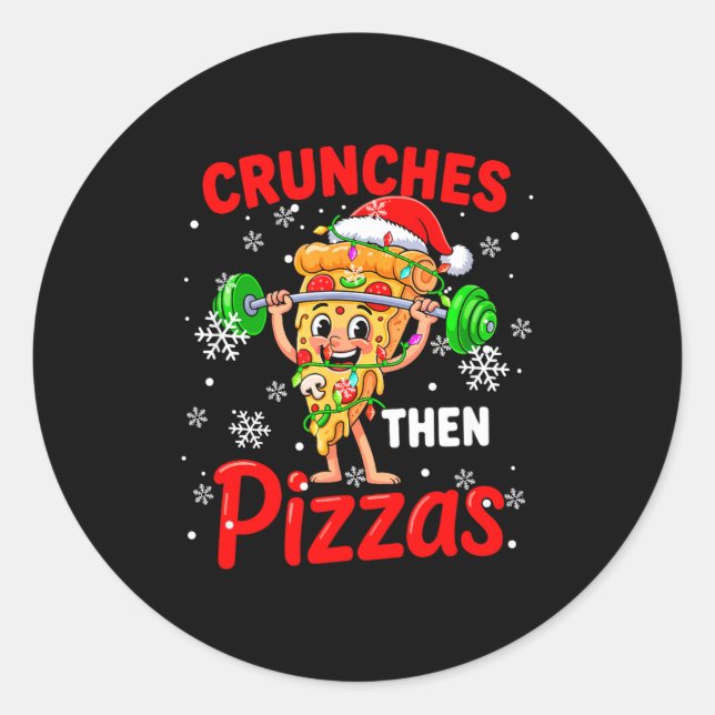 Adesivo Crunches Then Zzas Xmas Santa Zza Weightlifting Gy (Frente)