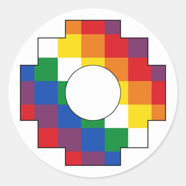 Adesivo Cruz Andina - Tawa Chakana - Huipala - Qulla Suyu (Frente)