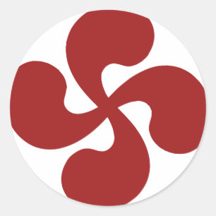 Adesivo Cruz Basca Vermelho Lauburu