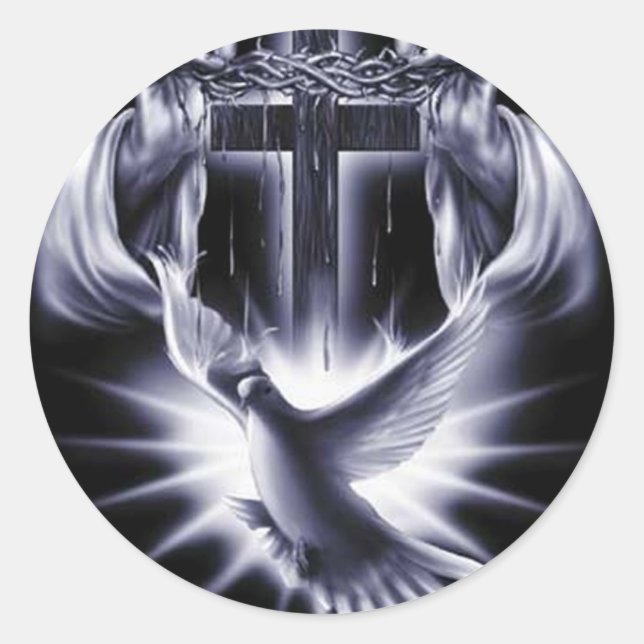 Adesivo Cruz Branca com Dove (Frente)