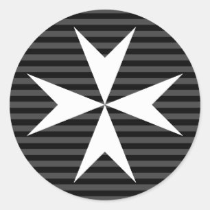 Adesivo Cruz branca medieval   Ordem da Rua John (UK)