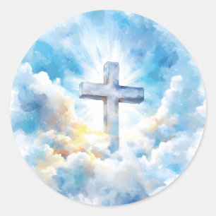 Adesivo Cruz Católica Nuvens Símbolo Cristão Religioso