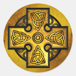 Adesivo Cruz celta (metal dourado)