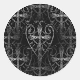 Adesivo Cruz celta na porta gótico da cripta do coração