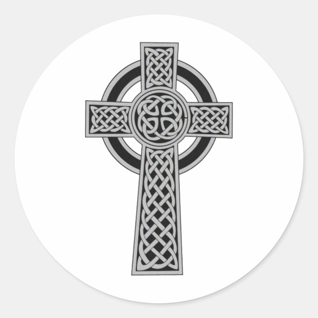 Adesivo Cruz Celta - Prata (Frente)