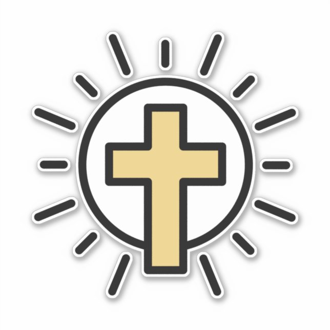 Adesivo Cruz Cristã Simples (Frente)