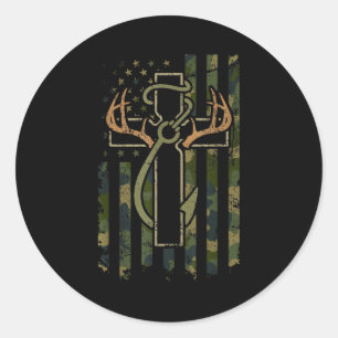 Adesivo Cruz da Bandeira dos EUA de Camuflagem de Caça de