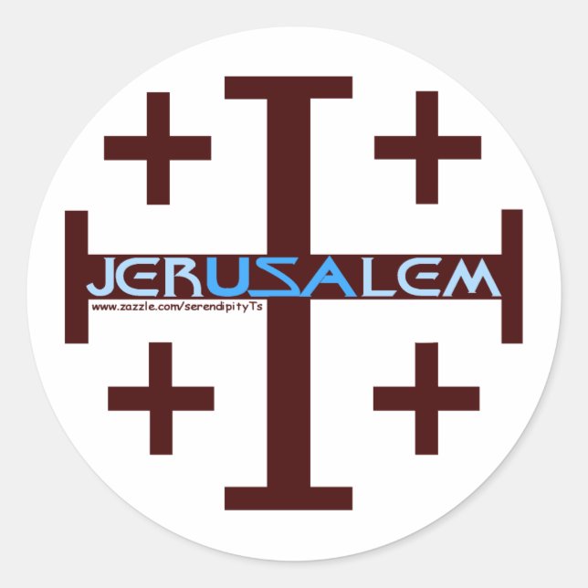 Adesivo Cruz de Jerusalém (Frente)