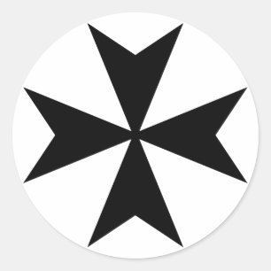 Adesivo Cruz de Malta Preta