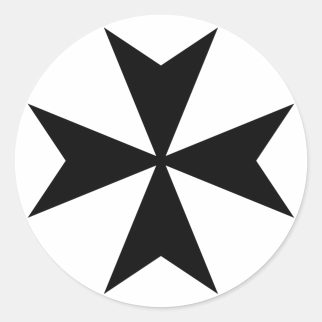 Adesivo Cruz de Malta Preta (Frente)