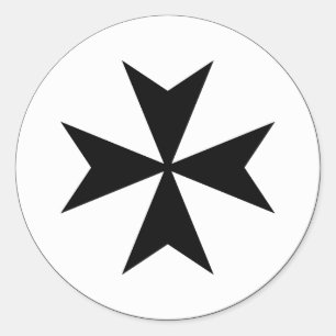 Adesivo Cruz de Malta Preta