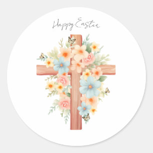 Adesivo Cruz de Páscoa aquarela personalizada