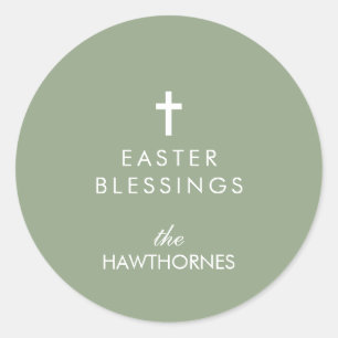 Adesivo Cruz de Páscoa Pastel Elegante