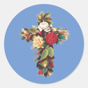 Adesivo Cruz de Rosas O Símbolo da Rosa Cruz Rosacruz