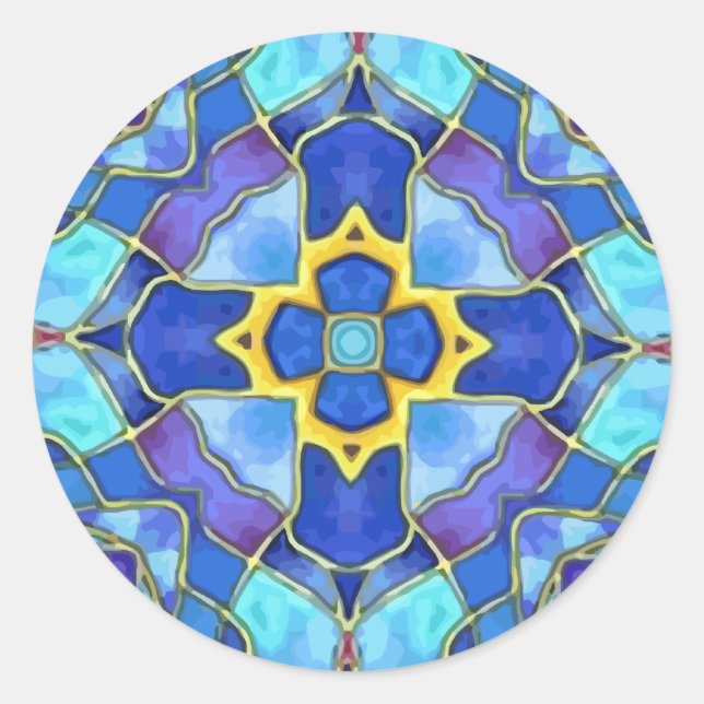 Adesivo Cruz de Vidro Manchada, Cristã para Personalizar (Frente)