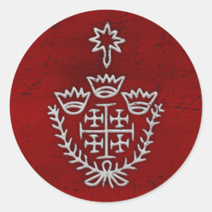 Adesivo Cruz Deus Vult dos Cavaleiros Templários de Jerusa