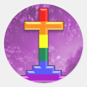 Adesivo Cruz do orgulho gay