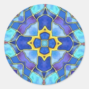 Adesivo Cruz do vitral, cristão a personalizar