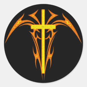 ADESIVO CRUZ E ANJO TRIBAIS DO ESTILO