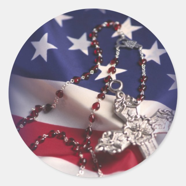 Adesivo Cruz e Bandeira do Dia dos Veteranos (Frente)