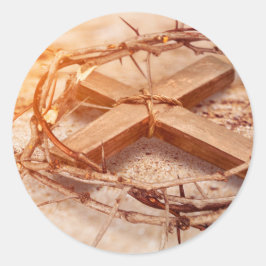 Adesivo Cruz e Coroa de Cornos