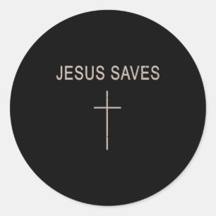 Adesivo Cruz Jesus Salva Fé Cristã Minimalista Religiosa