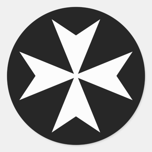 Adesivo Cruz maltesa branca (Frente)