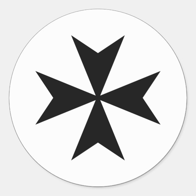 Adesivo Cruz maltesa negra (Frente)