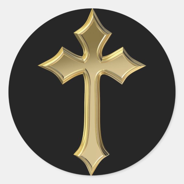 Adesivo cruz ouro (Frente)