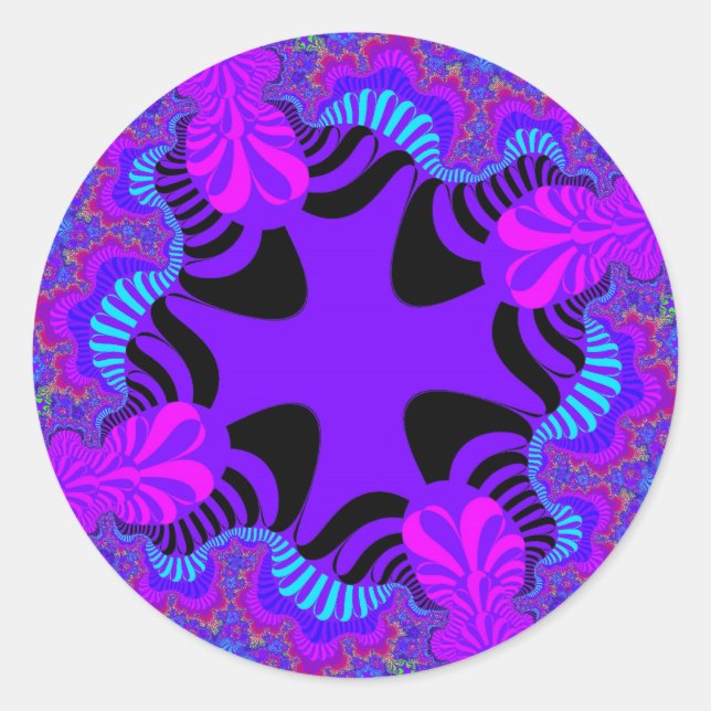 Adesivo Cruz Preta e Roxo (Frente)