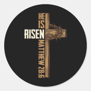 Adesivo Cruz Religiosa de Páscoa Ele Ressuscitou Jesus Cri
