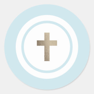 Adesivo Cruz religiosa simples em ouro