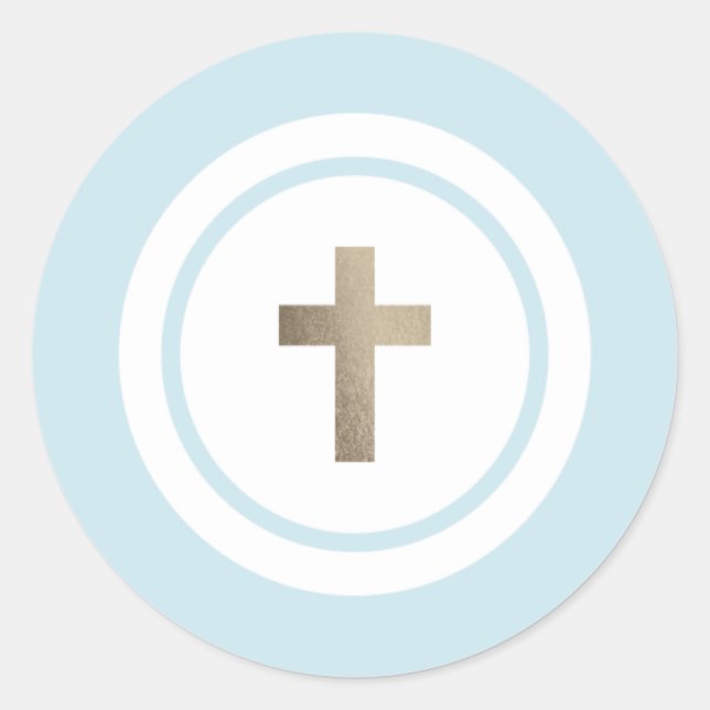 Adesivo Cruz religiosa simples em ouro (Frente)