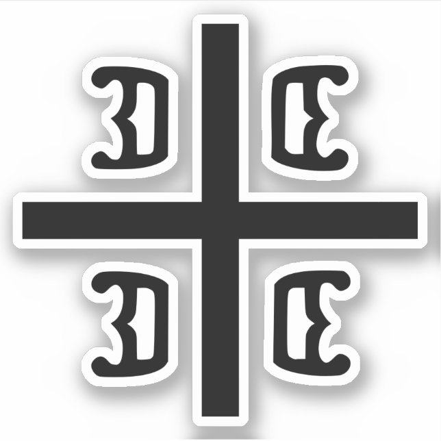 Adesivo Cruz sérvia (Frente)