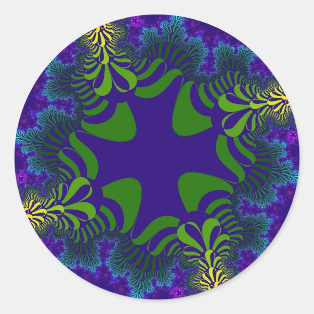 Adesivo Cruz Verde e Azul (Frente)