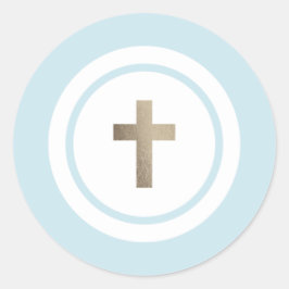 Adesivo Cruzamento de ouro simples e religioso