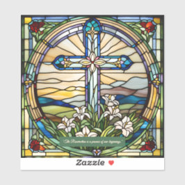 Adesivo Cruzamento de Páscoa de Vidro Mantida Personalizáv