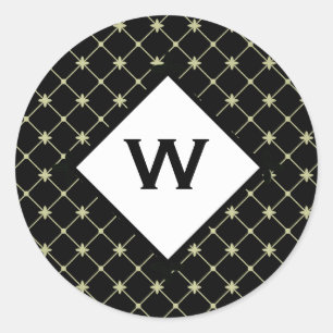 Adesivo Cruzamentos Dourados iniciais personalizados no ad