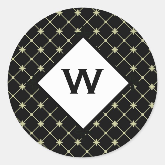 Adesivo Cruzamentos Dourados iniciais personalizados no ad (Frente)