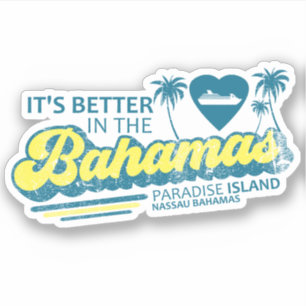 Adesivo Cruzeiro de férias da ilha do paraíso das Bahamas
