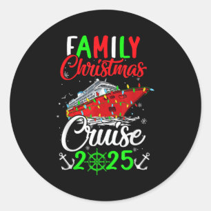 Adesivo Cruzeiro de Natal da Família 2025 Squad Xmas Funny