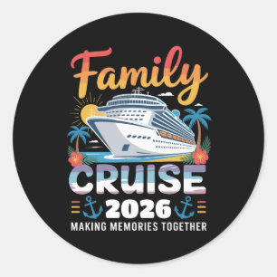 Adesivo Cruzeiro em Família 2026 Viagem de Férias Família