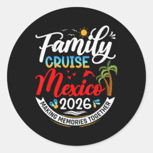 Adesivo Cruzeiro em Família no México 2026 Férias de Verão