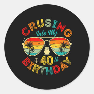 Adesivo Cruzeiro Para o Meu 40º Aniversário Festa de Navio